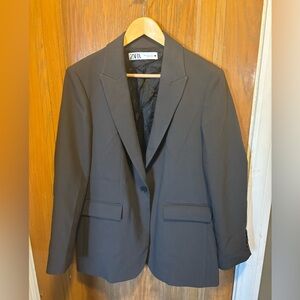 Zara Brown Oversized Blazer Jacket Size XL X-Large